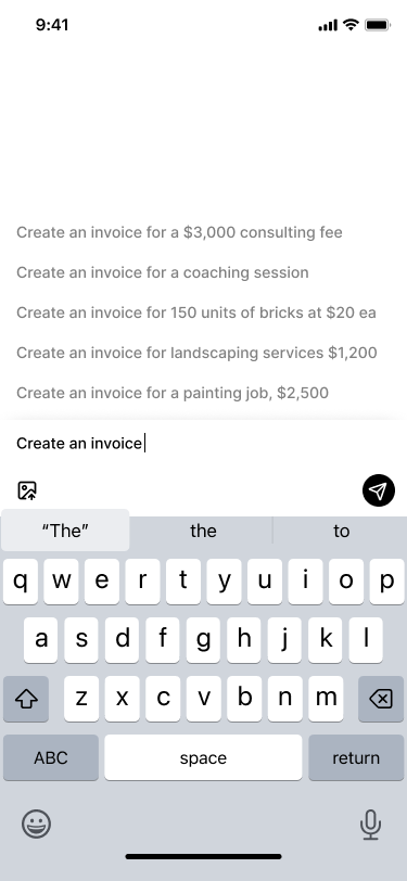 AI-Powered Invoice Creation