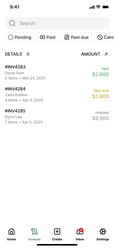 Complete Invoice Management